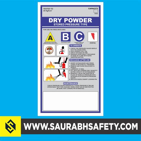 Class A Abc Fire Extinguisher Sticker, 6 Kg at ₹ 250/pack in Ahmedabad ...