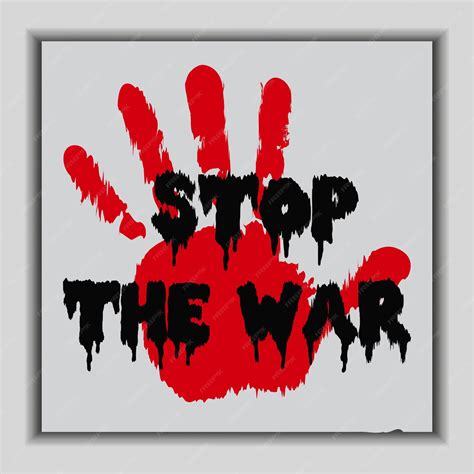 premium vector stop  war