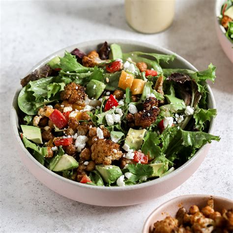 Roasted Cauliflower Salad With Honey Mustard Vinaigrette Recipe Farm