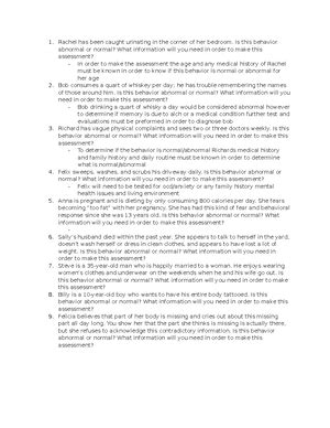 Psy Modelsof Abnormality Matrix Assignment Psy Topic