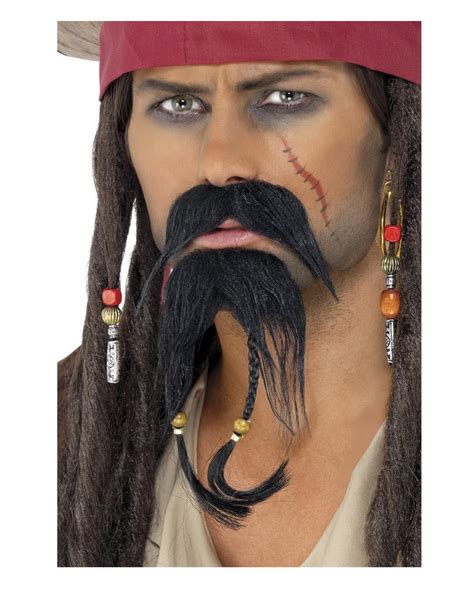 Caribbean Pirate Beard Set Classic Pirates Beard For Pirates