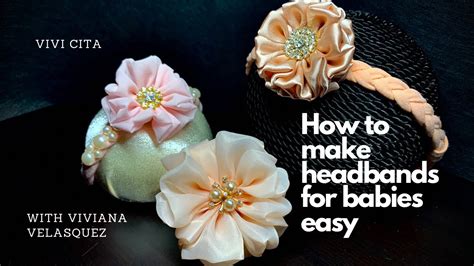 How to make headbands for babies easy Como hacer banditas para bebé