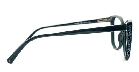 Swarovski Sw 5290 001 Black Eyeglasses Frame 53 15 140 Stones Big Cat Eye Sk5290 Ebay