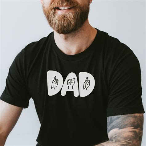 Asl Shirt For Dad Asl Shirt Sign Language Hands Dad Deaf Awareness