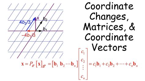 Coordinate Vectors Coordinate Mappings Change Of Coordinates Matrix