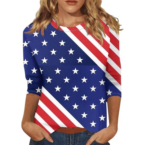 Gipqjk July 4th Womens Patriotic Shirt Independence Day 4th Of July Patriotic Shirt Patriotic