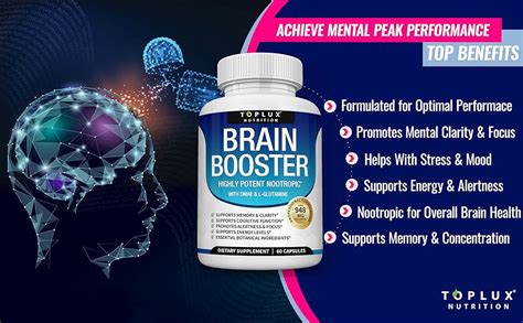 Toplux Brain Supplement Nootropic Brain Pills Vitamin