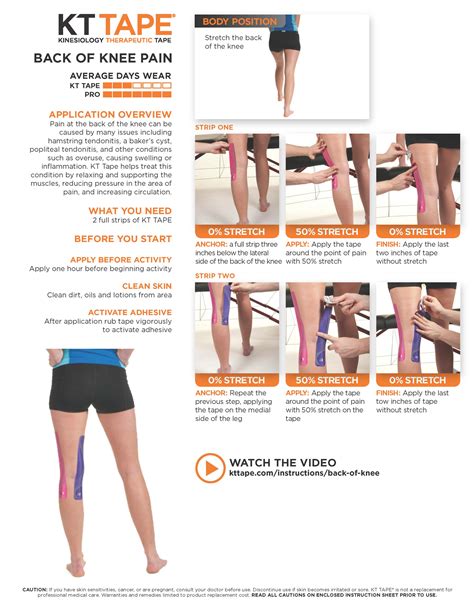 Back Of Knee Pain Kt Tape