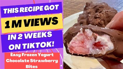 Viral Tiktok Recipe Irresistible Frozen Yogurt Chocolate Strawberry