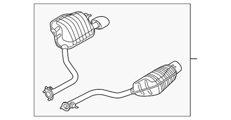 28700 3N520 Muffler Pipe 2011 2016 Hyundai Equus OEM Parts Quick