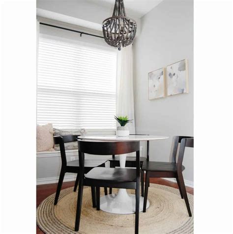 Breakfast Nook With White Modern Dining Table - Soul & Lane