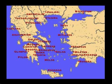 Ancient Greece Cities Map