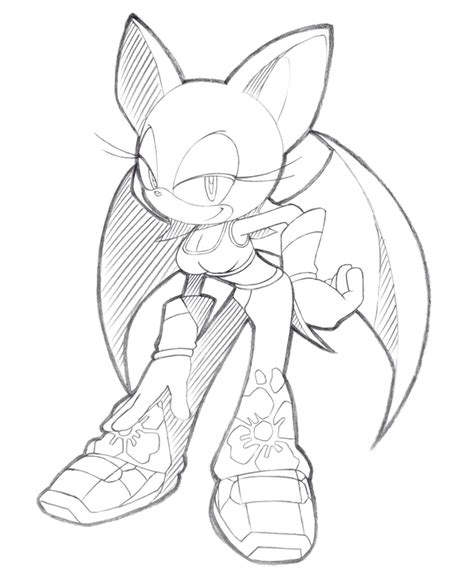 Sonic The Hedgeblog On Twitter Rouge The Bat Sketch Layer Artwork