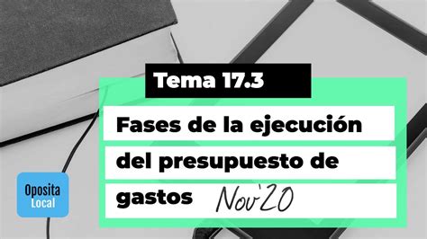 Tema 17 3 Fases de la ejecución del presupuesto gastos pagos a