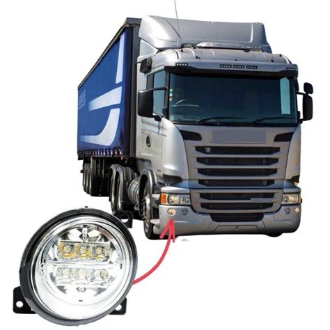 Farol Auxiliar Milha Led Compat Vel Scania S Rie S Pgr P G R Lado