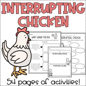 Interrupting Chicken Book Companion Activities | SEL Behavior Read Aloud