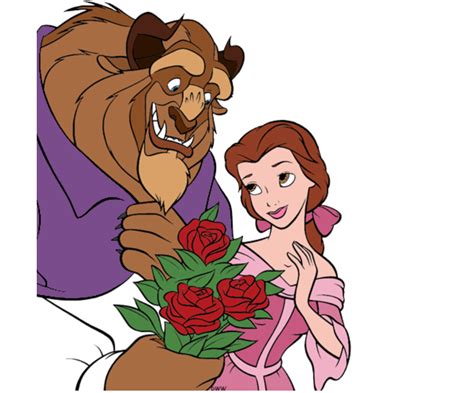 The Beast gives Belle a beautiful bouquet of red roses | Beauty and the ...