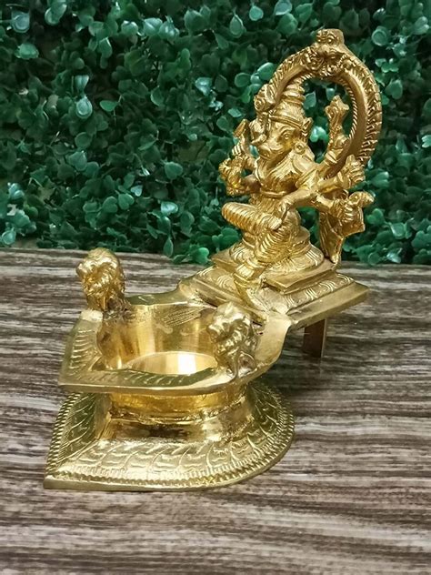 Brass Simma Varahi Amman Vilakku For Poojadecor H 6 Etsy