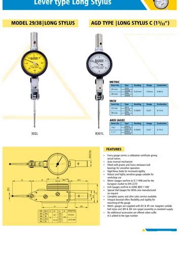 Baker Lever Dial Gauge Al Stainless Steel At Rs Piece In