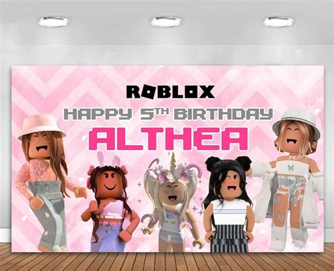 Roblox Birthday Backdrop Boy Roblox Birthday Girl Roblox Etsy