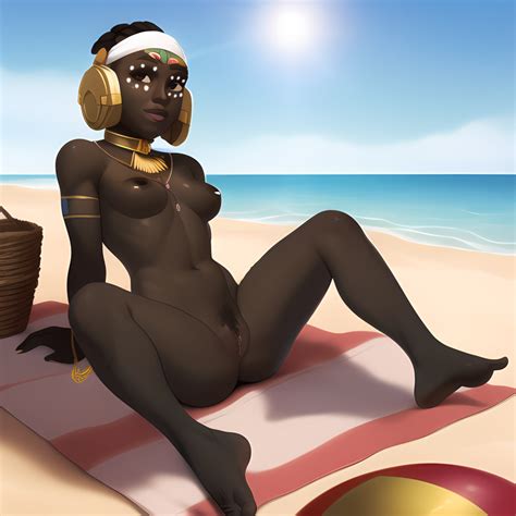 Rule 34 African African Female Aged Up Ai Generated Beach Breasts