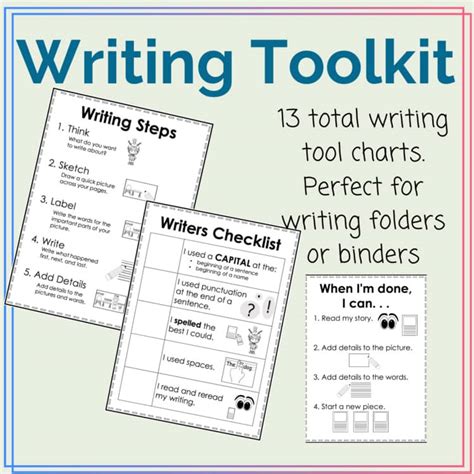 writing toolkit reference charts steps tools   tpt