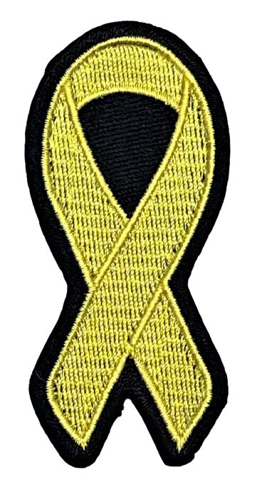 YELLOW AWARENESS RIBBON PATCH – ABC PATCHES