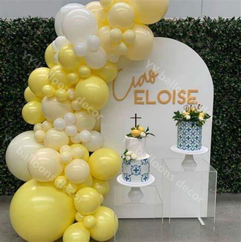 Pcs Yellow Balloons Garland Arch Kit For Baby Shower Etsy