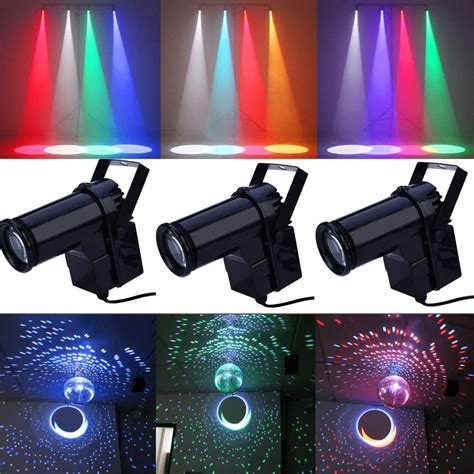 BEIAIDI 10W RGB LED Pinspot Spotlight Beam Stage Light Disco DJ Party