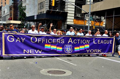 Nyc Nypd Police Officers League At Gay Pride Parade Stock Editorial