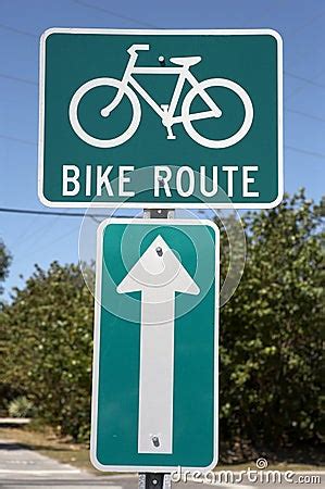 Bike Route Sign Royalty Free Stock Image - Image: 682026