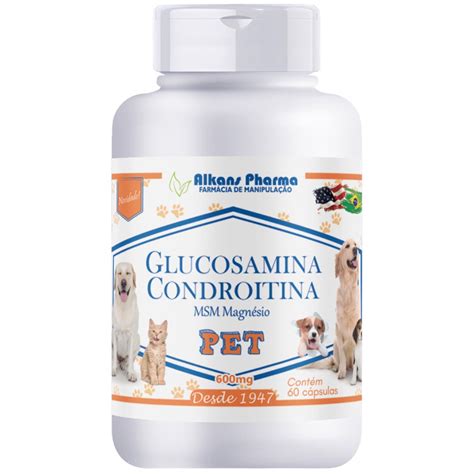 Condroitina E Glucosamina Para Cães - Compre Pet Glucosamina Condroitina MsM e Magnésio 60 Capsulas aqui na ...