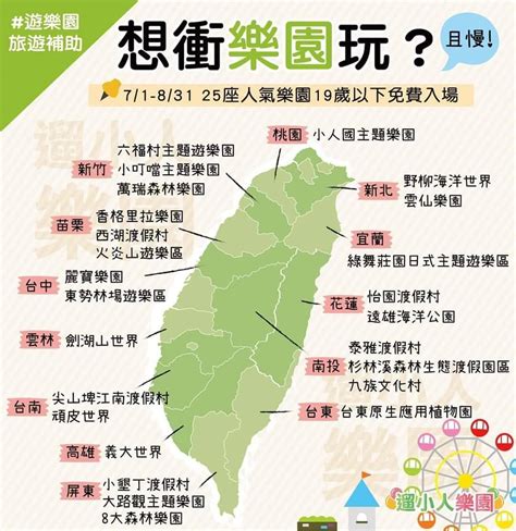 安心旅遊免費玩 19歲高中以下 全台22家主題遊樂園不限次數免費暢玩 X 住宿補助金最高領取2000元 X 台灣觀巴半日、一日遊行程兩人同行