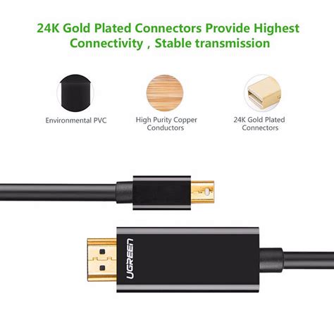 Купить кабель mini DisplayPort HDMI UGREEN 1 5m в Алматы