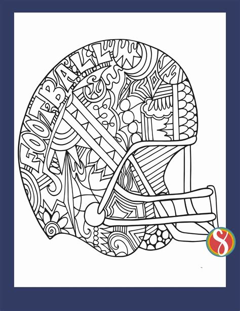 Free Football Coloring Pages — Stevie Doodles