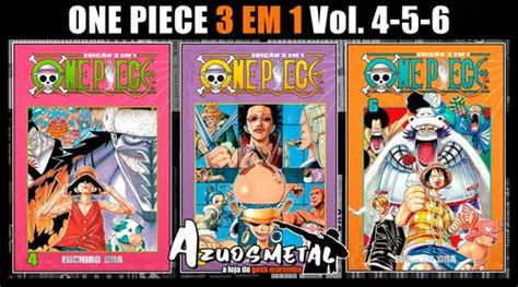 Kit One Piece 3 Em 1 Vol 4 5 6 mangá Panini Frete grátis