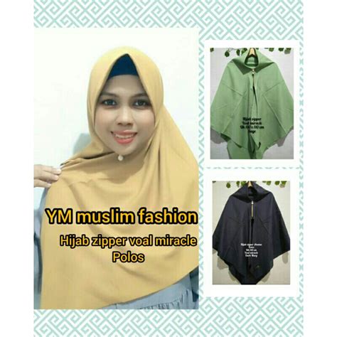 Jual HIJAB Zipper VOAL Annisa Uk 110 X 110cm SEGI EMPAT VOAL HIJAB