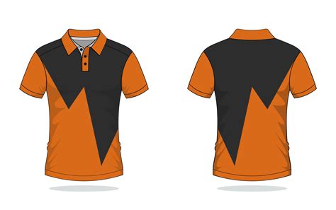 Tshirt polo design, orange template 19492821 Vector Art at Vecteezy