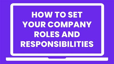 How To Define Roles Responsibilities In Your Business YouTube