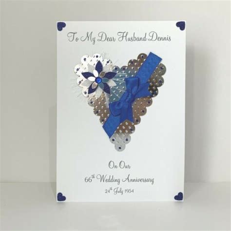 45th65th Sapphire Anniversary Card Wifehusbandfriends Personalised