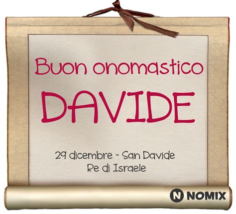 Onomastico Del Nome Davide