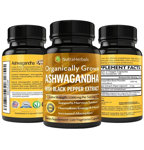 Organic Ashwagandha Root Powder Mg Veggie Capsule