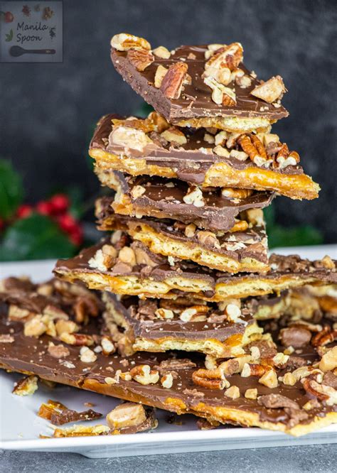 Saltine Toffee Bark Aka Christmas Crack Manila Spoon