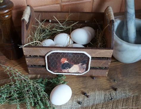 Ящик для яиц деревянный "Петушки" - 6 в интернет-магазине на Ярмарке ...