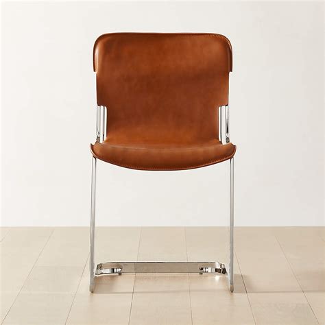 surf sling brown leather dining chair set   reviews cb