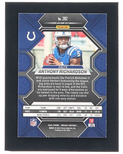 Anthony Richardson 2023 Panini Mosaic 282 RC Pristine Auction