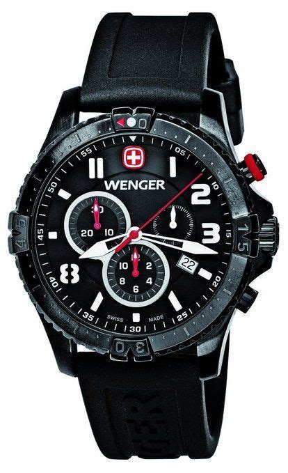 Wenger 77053 Reloj analógico de caballero de cuarzo con correa de