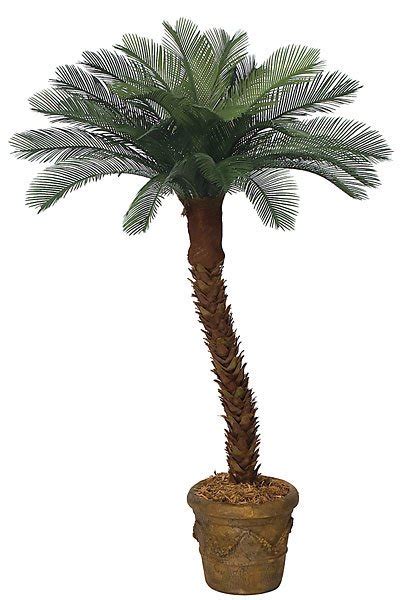 Earthflora Outdoor Faux Palm Trees And Palm Bushes Ap 01614 4 Feet Cycas Palm 18 Fronds