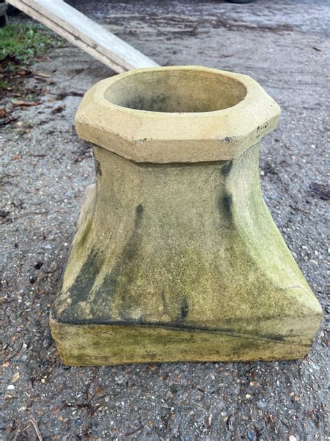 Square Based Buff Chimney Pot Authentic Reclamation