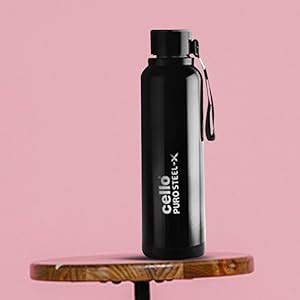 Cello Puro Steel X Benz Water Bottle With Inner Steel And Outer